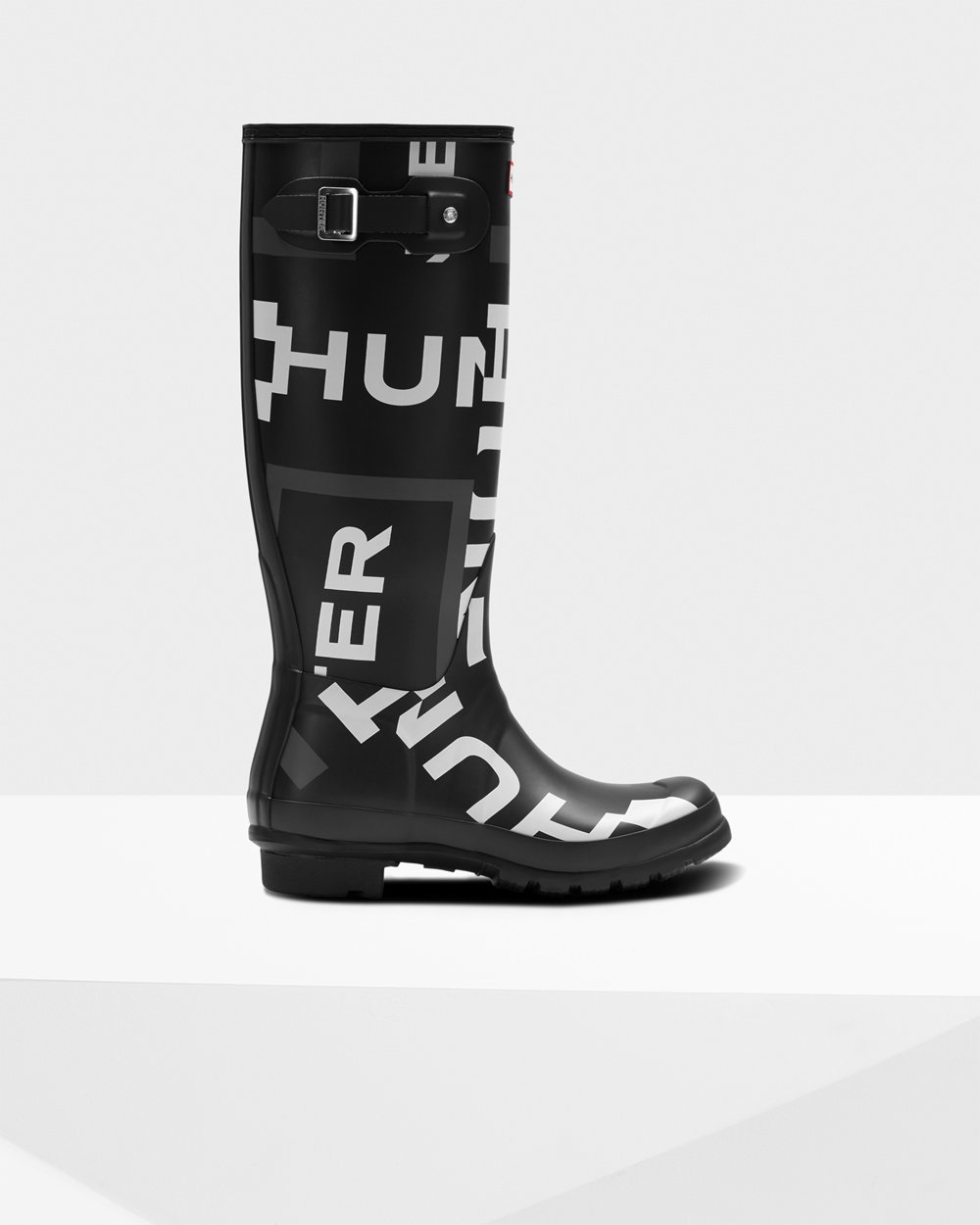 Galochas Altas Hunter Feminina Pretas - Original Exploded Logo - 78PXSENOK